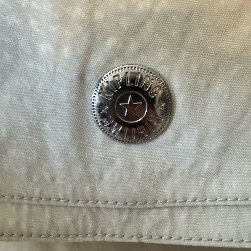 Kipling Light Gray/ Off-white Crossbody Bag with Charm - Picture 3 of 14